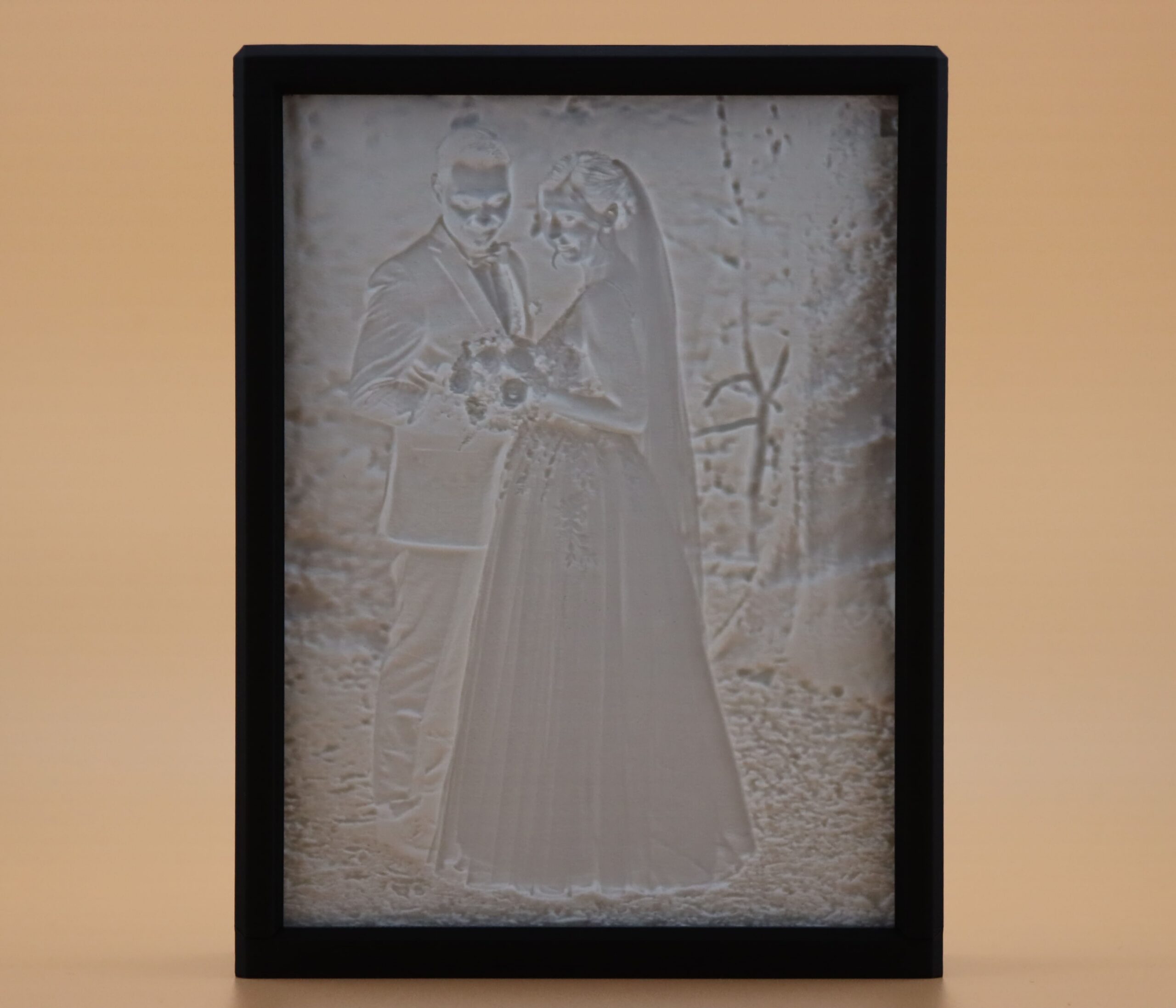 Lithophane Bilderrahmen – mit integrierter LED-Platine – Hochkant – Bild 3