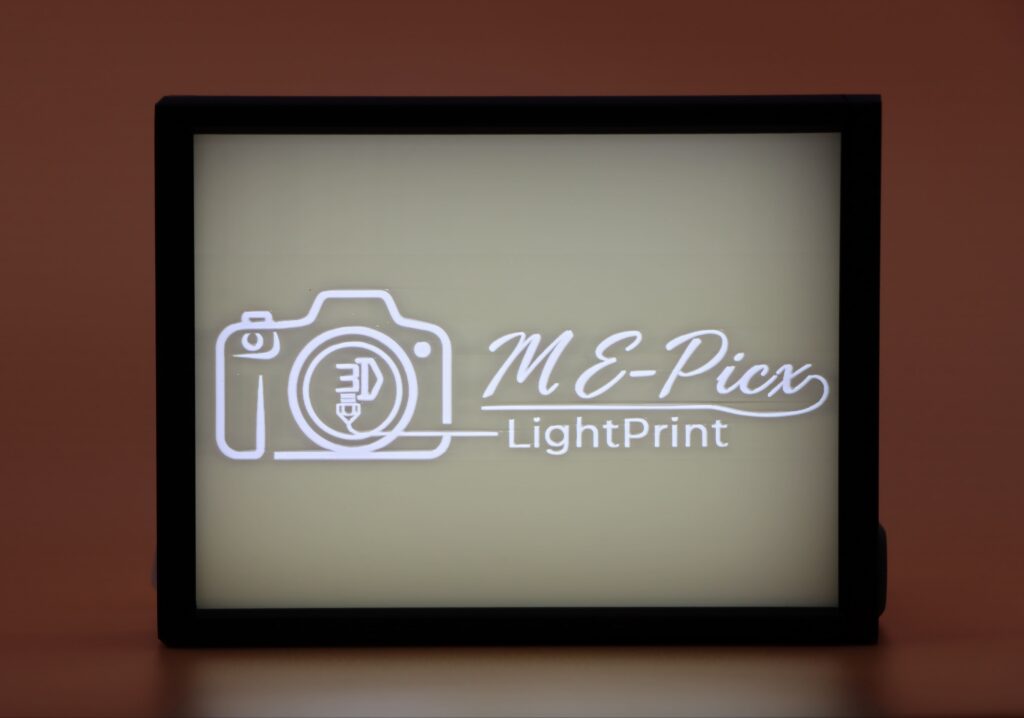 Lithophane Bilderrahmen – mit integrierter LED-Platine – Quer